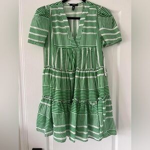 Striped Green Mini Dress